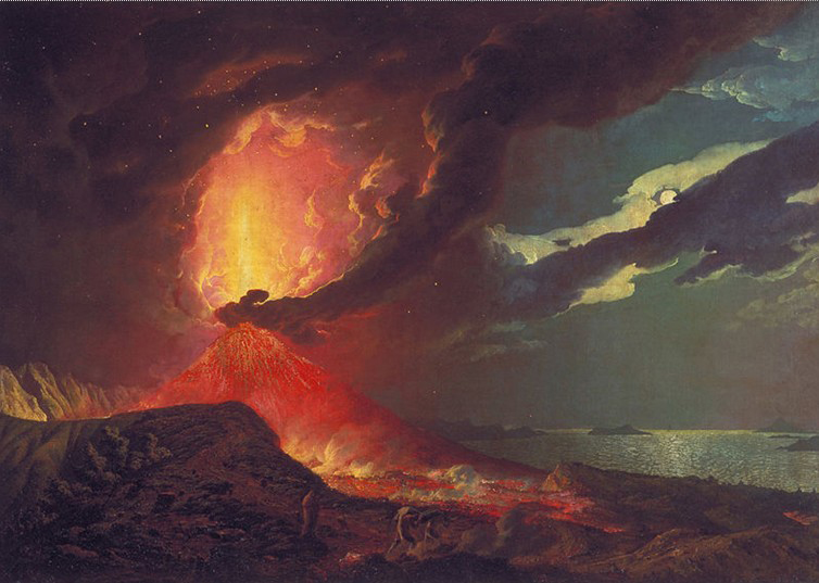 Vesuvius in Eruption, with a View over the Islands in the Bay of Naples